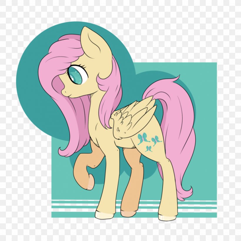 My Little Pony Horse Fluttershy DeviantArt, PNG, 894x894px, Watercolor, Cartoon, Flower, Frame, Heart Download Free