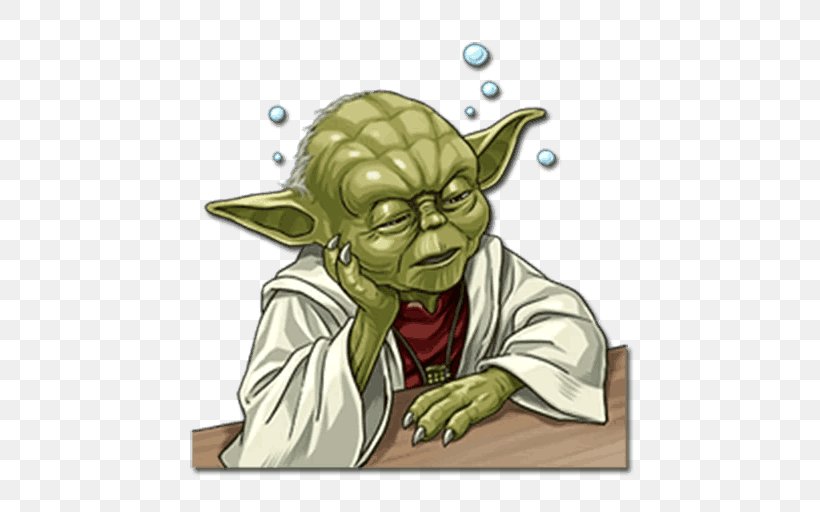 Yoda Leia Organa Star Wars Jedi Sticker, PNG, 512x512px, Yoda, Art, Artichoke Dip, Cartoon, Fictional Character Download Free