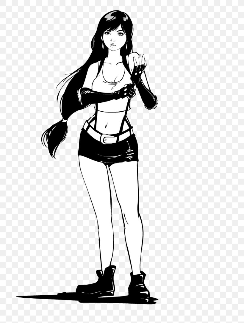 Tifa Lockhart Final Fantasy VII Sephiroth Black And White Coloring Book, PNG, 737x1085px, Watercolor, Cartoon, Flower, Frame, Heart Download Free