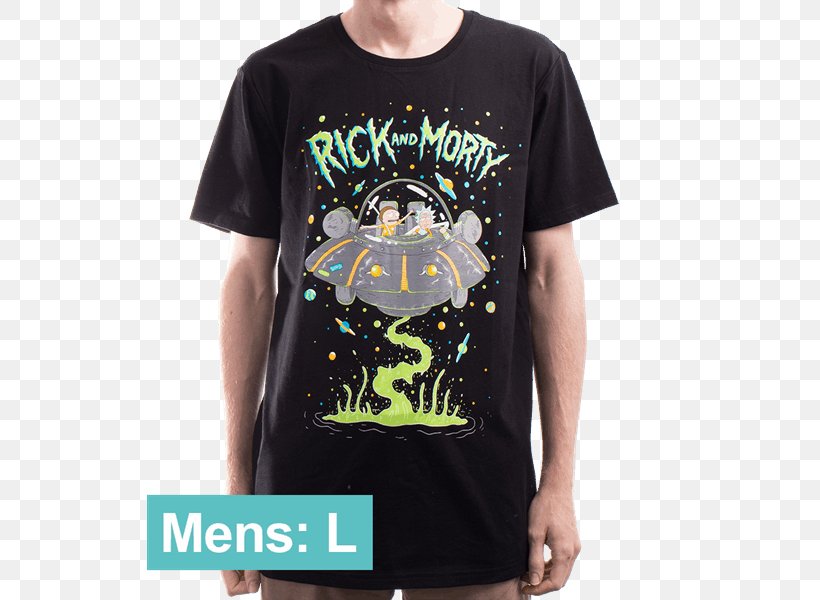 T-shirt Rick Sanchez Morty Smith Sleeve, PNG, 600x600px, Tshirt, Active Shirt, Black, Brand, Casual Attire Download Free