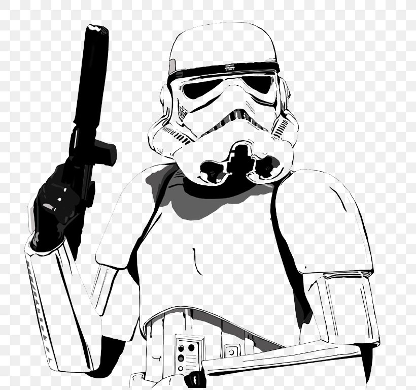 Anakin Skywalker Stormtrooper Lando Calrissian Chewbacca, PNG, 730x768px, Anakin Skywalker, Art, Black And White, Chewbacca, Drawing Download Free
