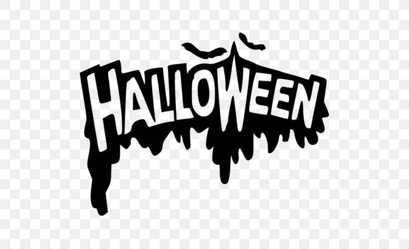 Halloween Logo Clip Art, PNG, 500x500px, Halloween, Black, Black And White, Brand, Logo Download Free