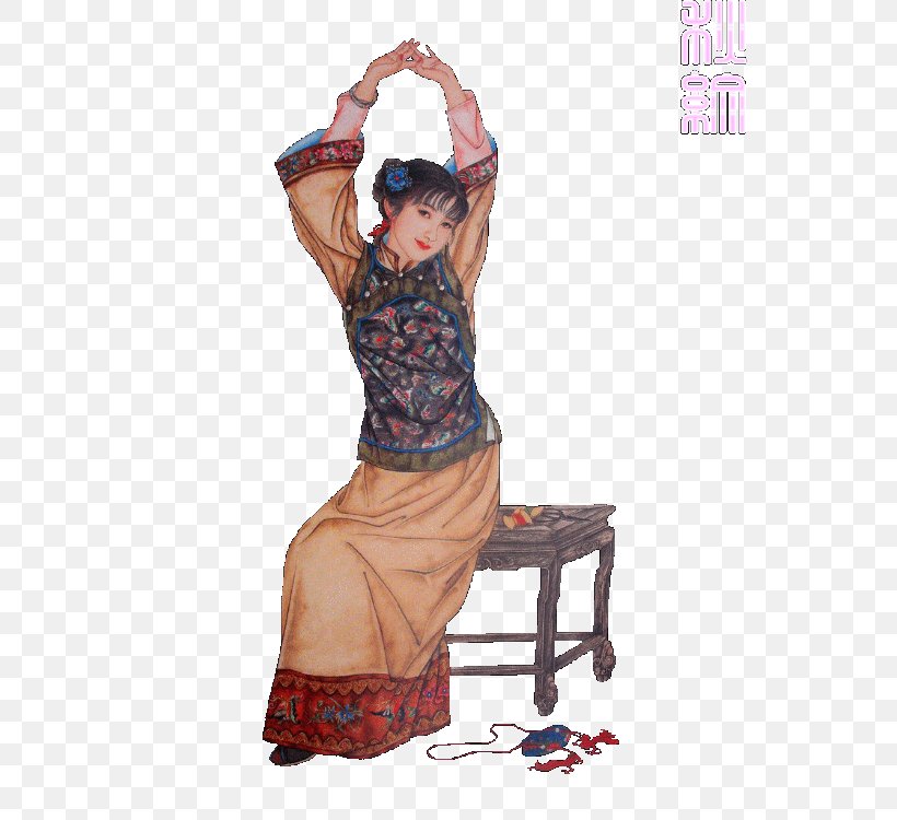 Dream Of The Red Chamber Tang Dynasty Water Margin Qing Dynasty 秋紋, PNG, 549x750px, Dream Of The Red Chamber, Abdomen, Chinese Painting, Costume, Costume Design Download Free