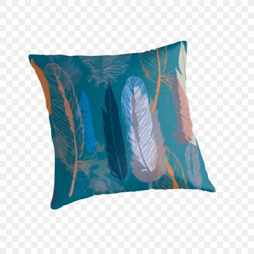 Throw Pillows Feather Cushion Turquoise, PNG, 875x875px, Throw Pillows, Aqua, Blue, Combustion, Cushion Download Free