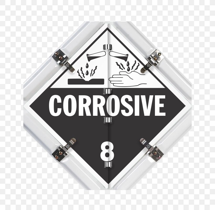 HAZMAT Class 8 Corrosive Substances Dangerous Goods Placard Sticker, PNG, 800x800px, Hazmat Class 8 Corrosive Substances, Adhesive, Body Jewelry, Brand, Combustibility And Flammability Download Free
