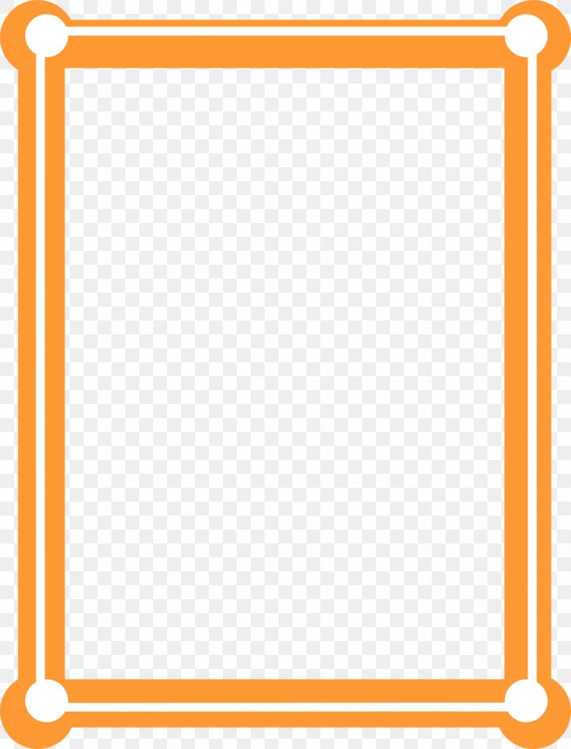 Picture Frame Orange Clip Art, PNG, 958x1257px, Picture Frames, Area, Document, Orange, Pattern Download Free