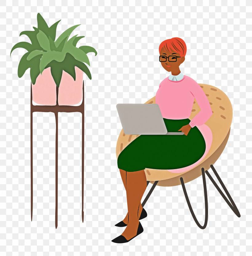 Alone Time Lady Computer, PNG, 2457x2500px, Alone Time, Behavior, Cartoon, Chair, Computer Download Free