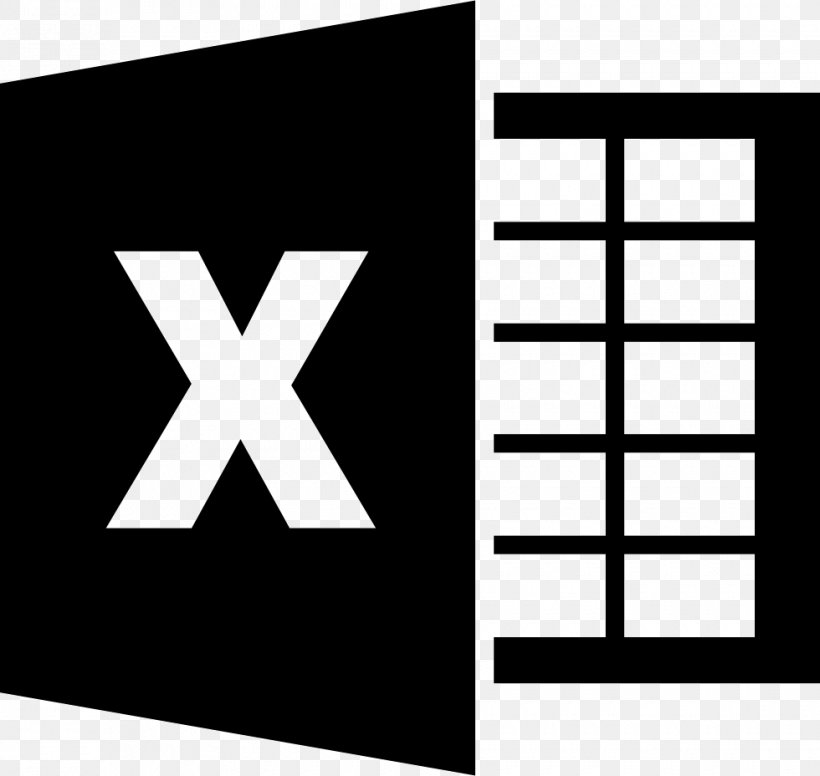 Microsoft Excel Microsoft Word Clip Art, PNG, 980x928px, Microsoft Excel, Area, Black, Black And White, Brand Download Free