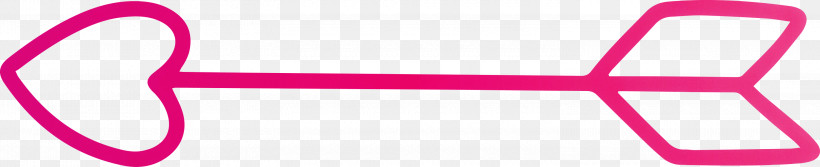 Simple Arrow Heart Arrow, PNG, 3000x613px, Simple Arrow, Heart Arrow, Line, Magenta, Material Property Download Free