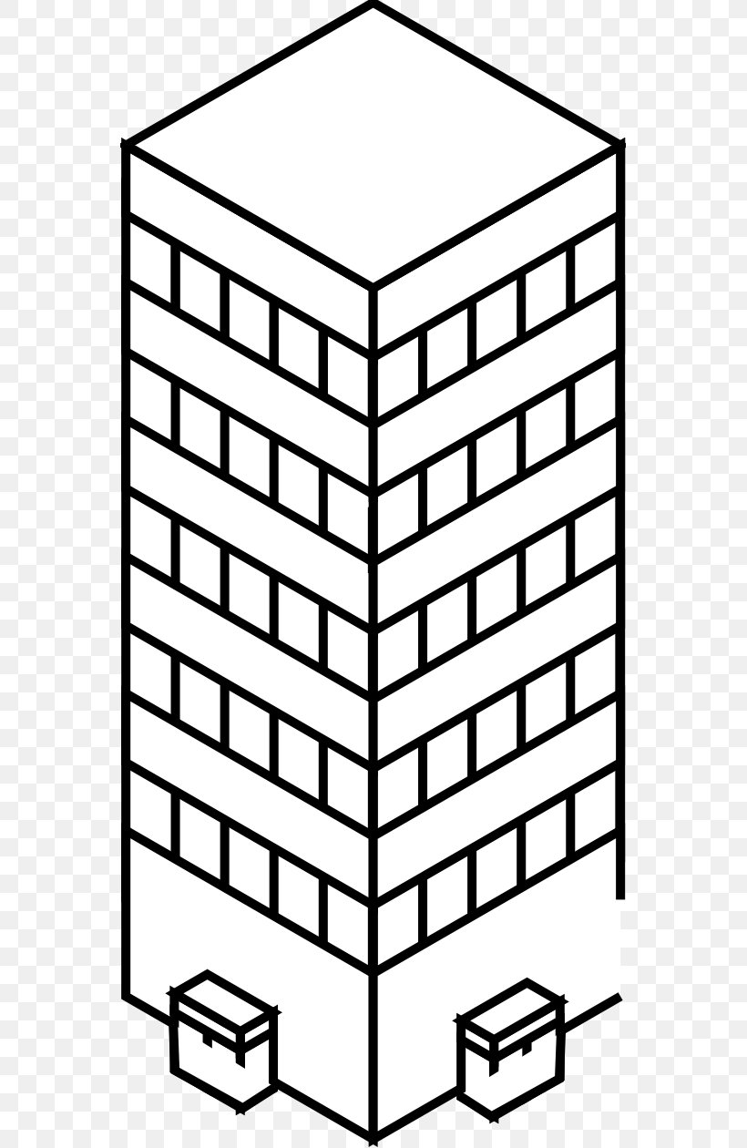 Black And White Drawing Building Clip Art, PNG, 555x1260px, Black And White, Apartment, Area, Building, Coloring Book Download Free