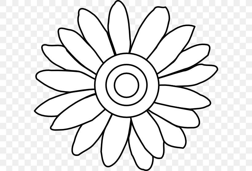 Flower Drawing Common Daisy Clip Art, PNG, 600x557px, Flower, Art, Black And White, Color, Coloring Book Download Free