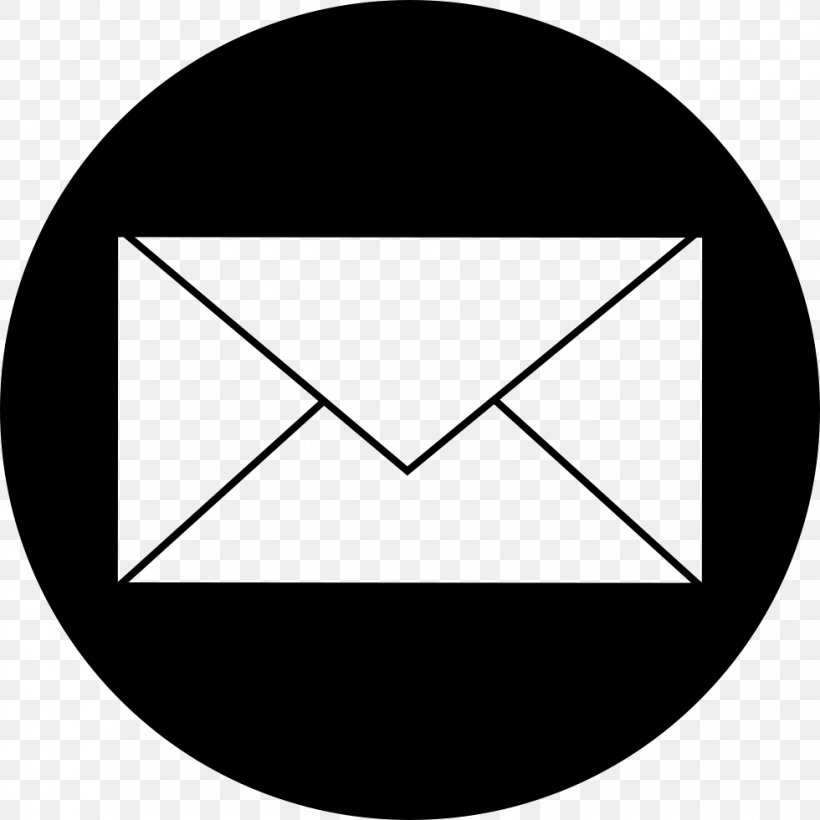 Letter Envelope Email Clip Art, PNG, 980x980px, Letter, Area, Black, Black And White, Bounce Address Download Free