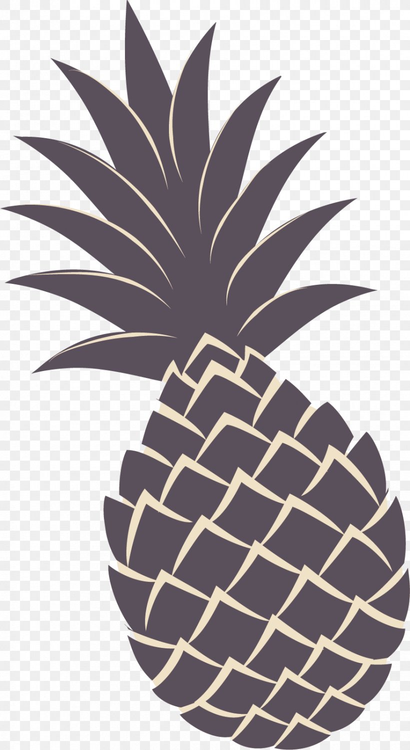 Pineapple Bun Vector Graphics Clip Art Illustration, PNG, 876x1601px, Pineapple Bun, Ananas, Arecales, Attalea Speciosa, Blackandwhite Download Free