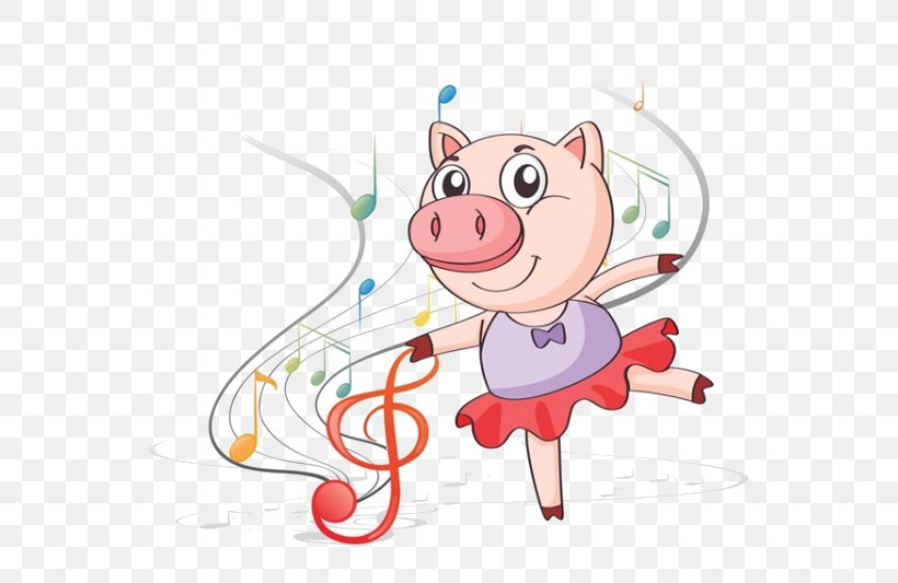 Domestic Pig Dance Clip Art, PNG, 600x533px, Watercolor, Cartoon, Flower, Frame, Heart Download Free