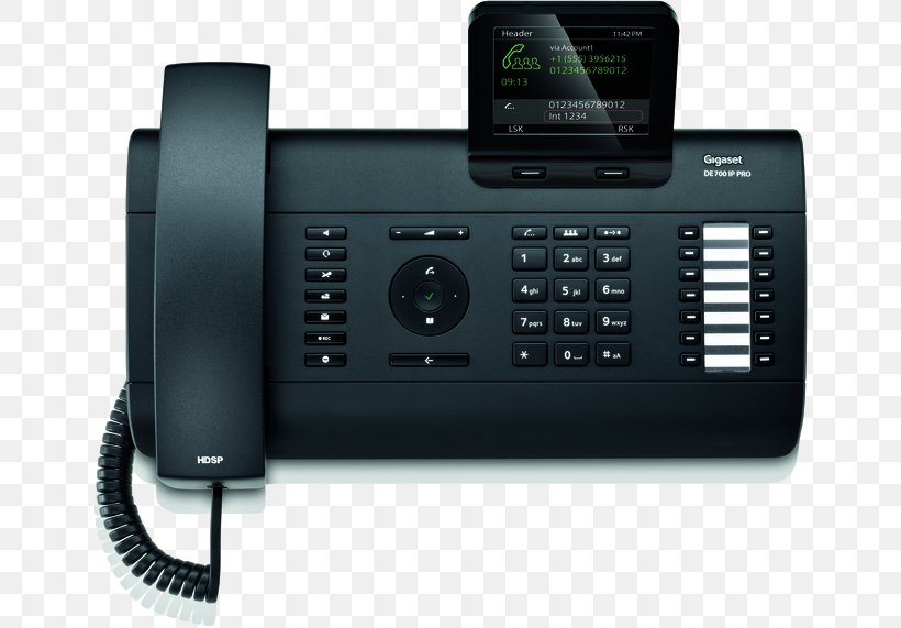 Gigaset DE700 IP PRO VoIP Phone, PNG, 650x571px, Voice Over Ip, Business Telephone System, Corded Phone, Cordless Telephone, Electronic Instrument Download Free