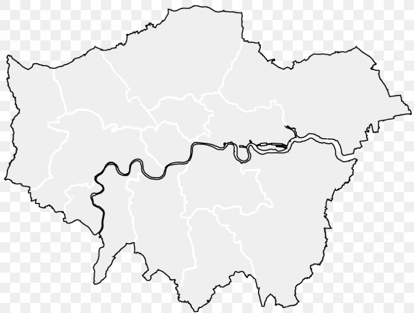 White Map Line London Clip Art, PNG, 831x629px, White, Area, Black And White, Line Art, London Download Free