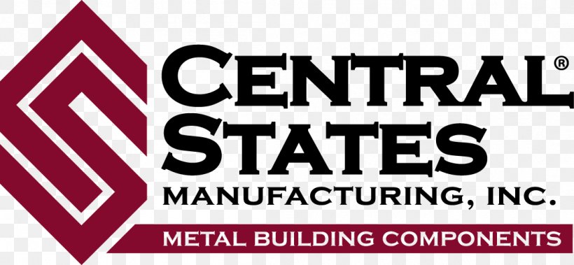 Central States Manufacturing Logo Metal Roof, PNG, 1103x510px, Logo, Advertising, Aluminium, Area, Banner Download Free