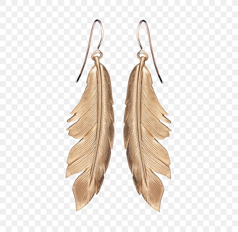 Earring Feather Gold Leaf Bird, PNG, 800x800px, Earring, Art, Bird, Brooch, Chocobo Download Free