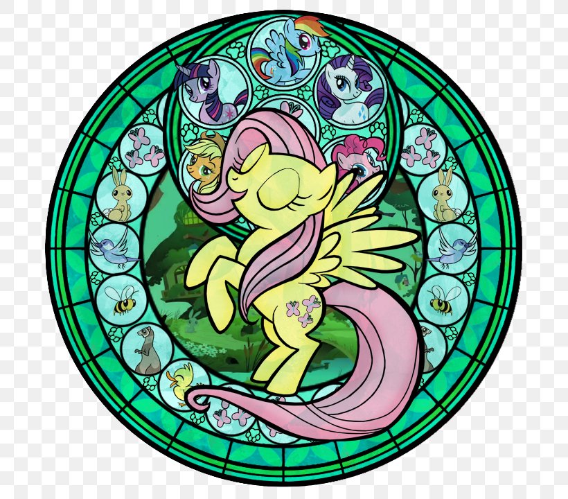 Stained Glass Applejack Twilight Sparkle Fluttershy Pinkie Pie, PNG, 720x720px, Stained Glass, Applejack, Art, Equestria, Fictional Character Download Free