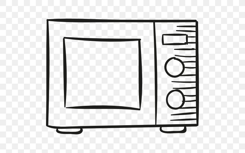 Microwave, PNG, 512x512px, Line Art, Area, Black, Black And White, Monochrome Download Free