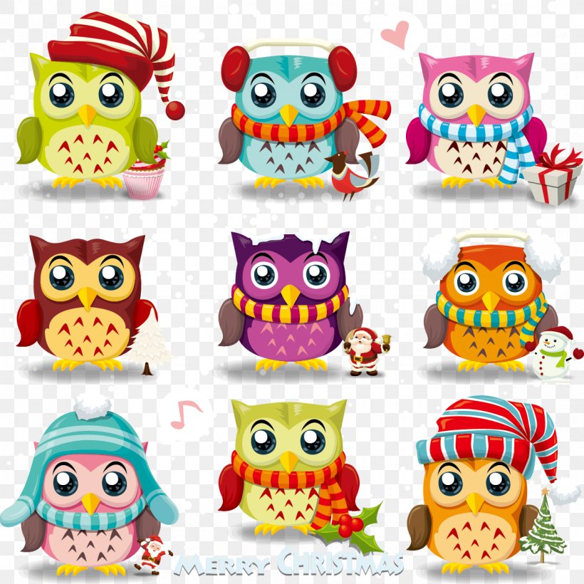 Owl Santa Claus Christmas Clip Art, PNG, 1174x1174px, Owl, Beak, Cartoon, Christmas, Clip Art Download Free