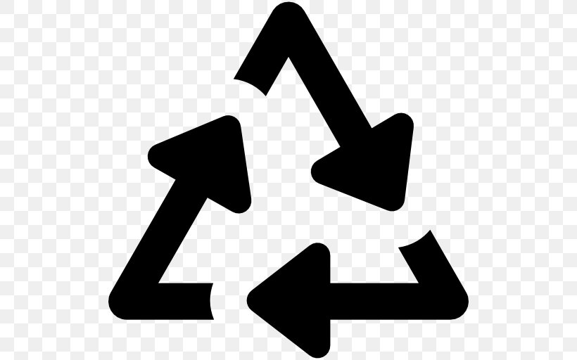 Recycling Symbol Reuse Recycling Bin, PNG, 512x512px, Recycling Symbol, Area, Black, Black And White, Brand Download Free