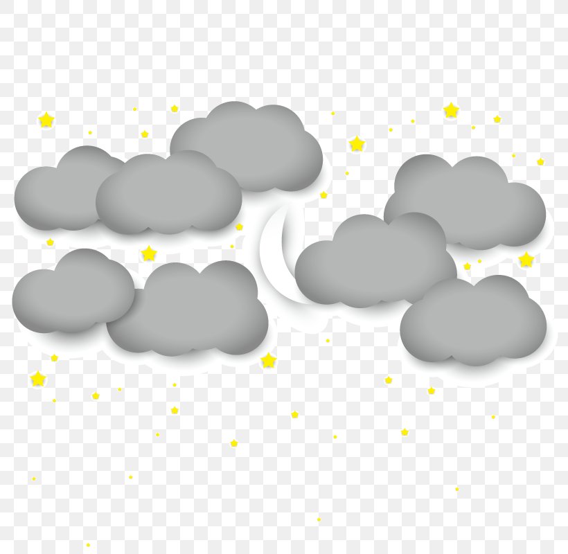 Vector Moon Night, PNG, 800x800px, Night, Area, Cloud, Designer, Heart Download Free