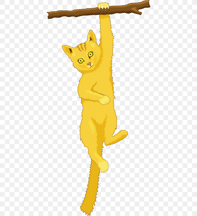 Cat Dog Cartoon Yellow Animal Figurine, PNG, 432x900px, Cat, Animal Figurine, Cartoon, Character, Dog Download Free