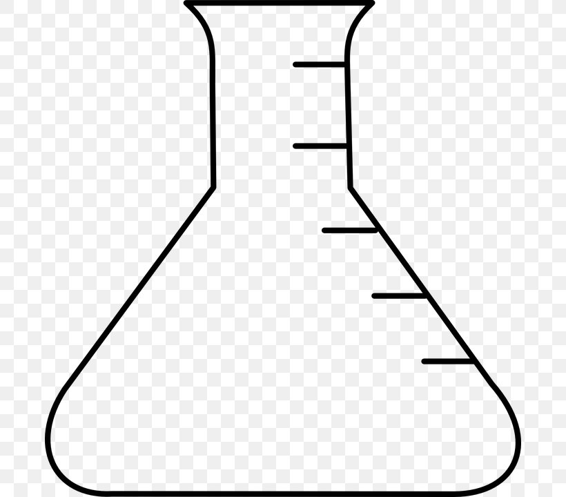 Laboratory Flasks Erlenmeyer Flask Clip Art, PNG, 690x720px, Laboratory Flasks, Area, Beaker, Black, Black And White Download Free