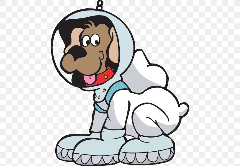 Cartoon Dog In Astronaut Suit - cartoon media