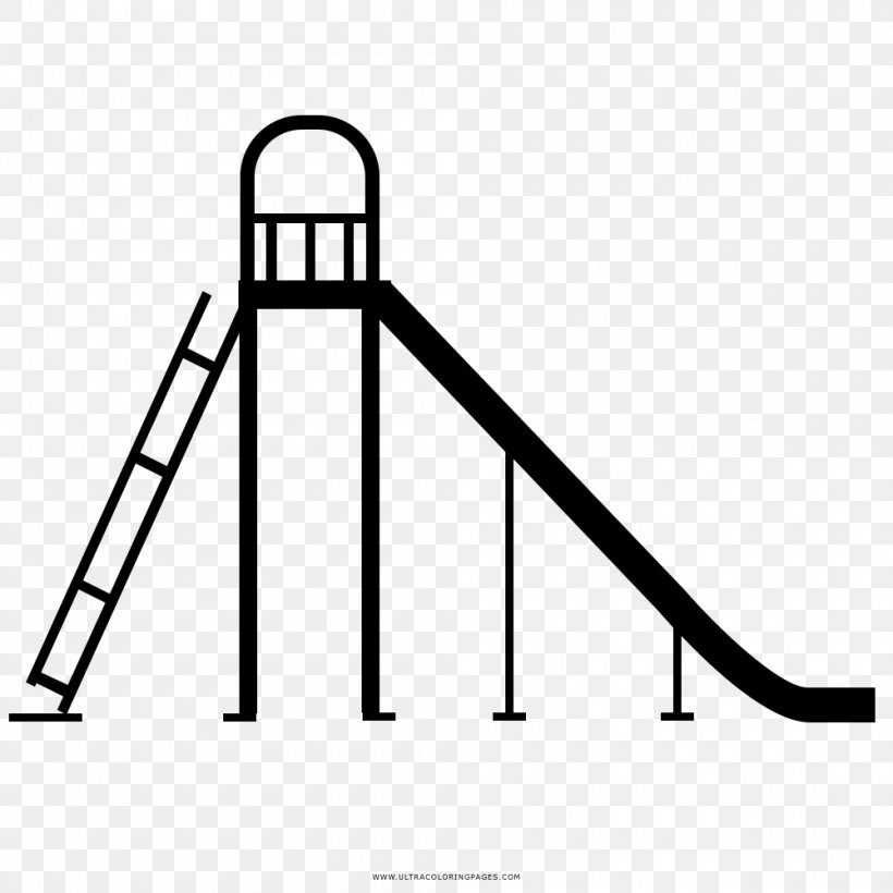 Playground Slide Drawing Coloring Book Game, PNG, 1000x1000px, Playground Slide, Area, Ausmalbild, Black And White, Brush Download Free