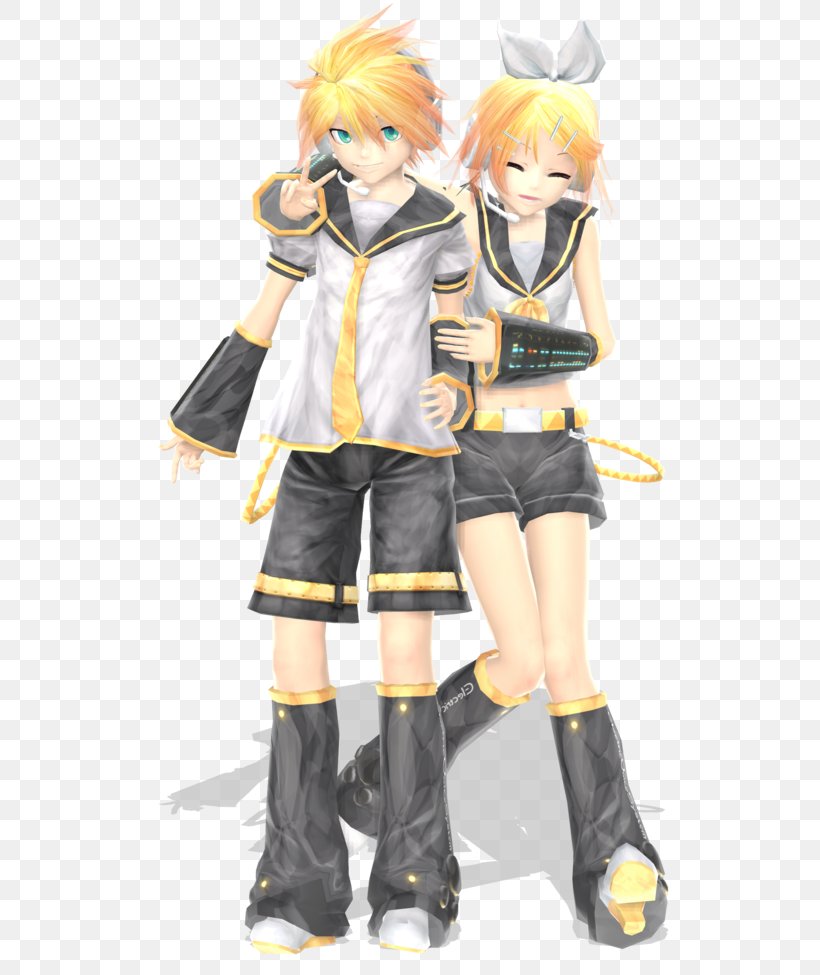 Costume Kagamine Rin/Len Vocaloid MikuMikuDance, PNG, 819x975px, Costume, Action Figure, Action Toy Figures, Clothing, Figurine Download Free
