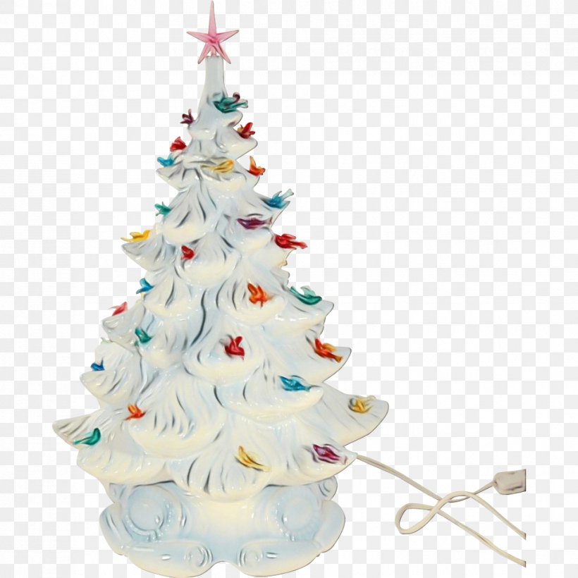 Christmas Tree, PNG, 967x967px, Watercolor, Christmas, Christmas Decoration, Christmas Ornament, Christmas Tree Download Free