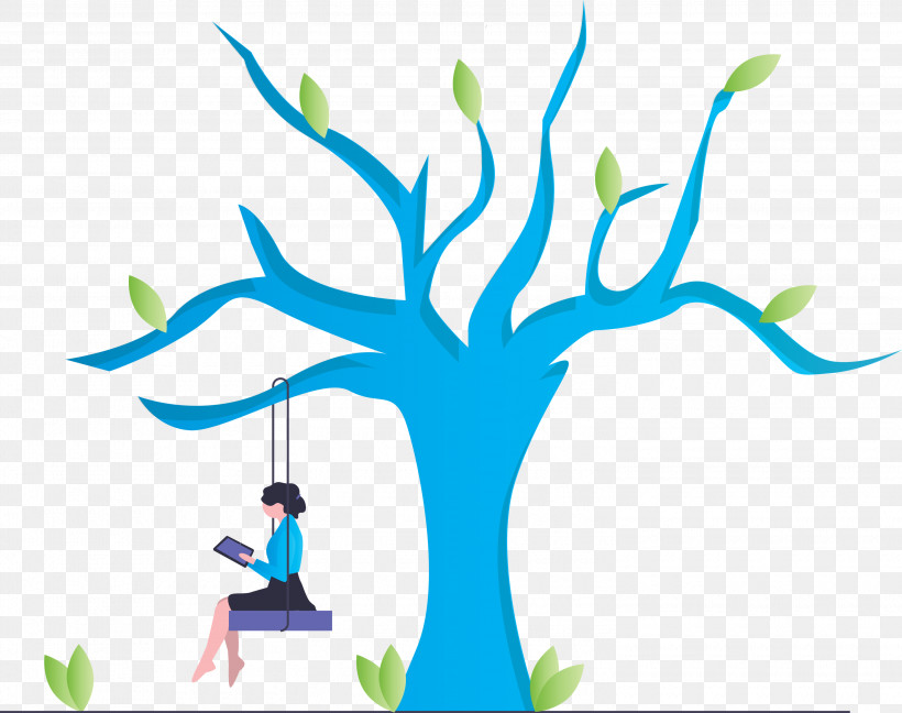 Tree Swing, PNG, 3000x2371px, Tree Swing, Branch, Electric Blue, Line, Plant Download Free