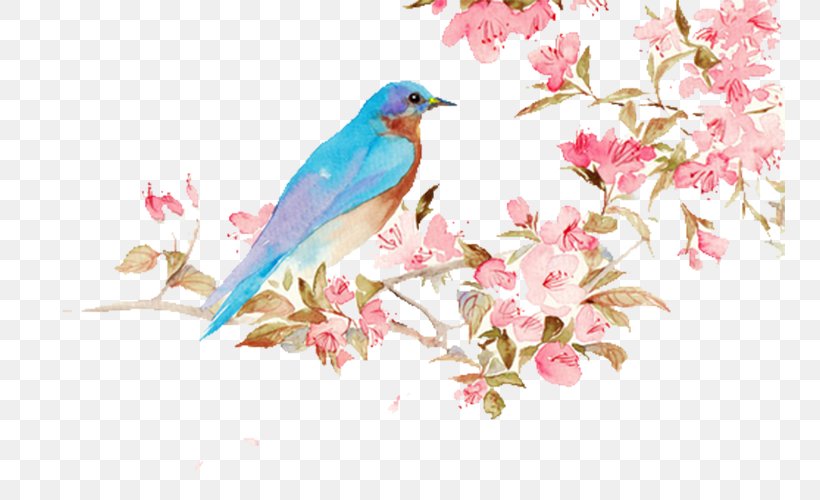 Blue Bird, PNG, 750x500px, Bird, Art, Beak, Blossom, Blue Download Free