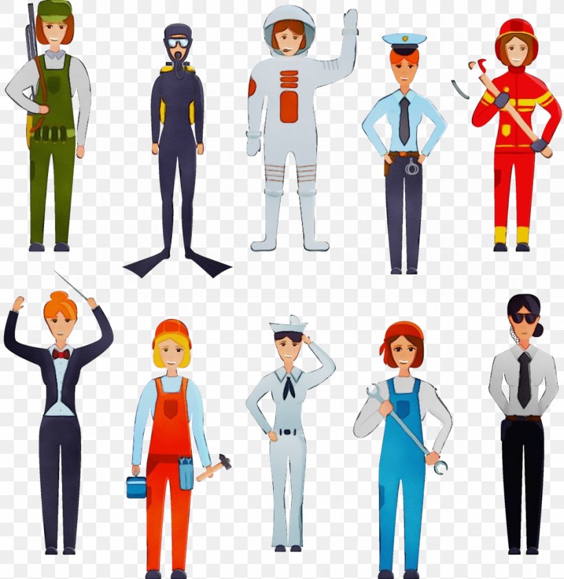 Cartoon Standing Uniform Team, PNG, 973x1000px, Watercolor, Cartoon, Paint, Standing, Team Download Free