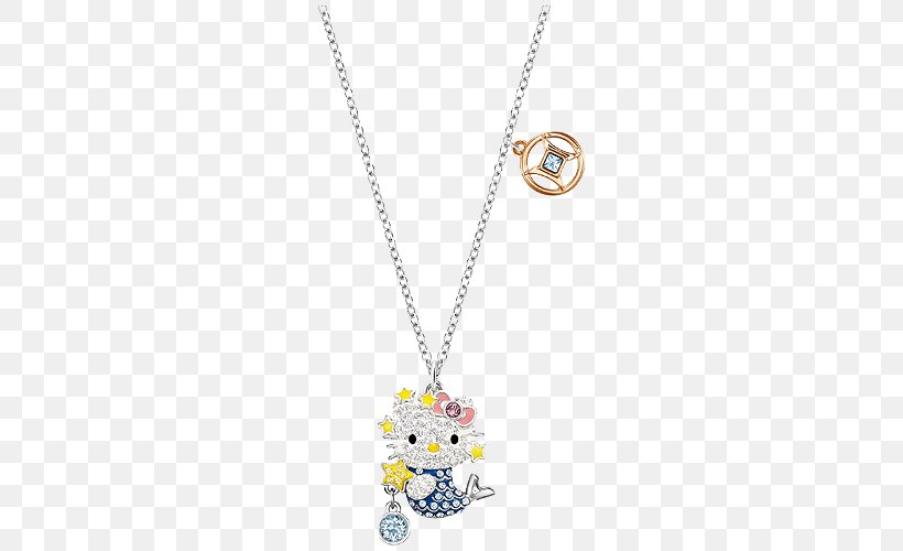 Swarovski Hello Kitty Necklace Pendant Crystal Pink White Very Good | eBay
