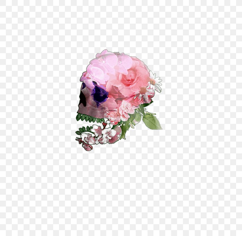 T-shirt Skull Floral Design Cut Flowers, PNG, 800x800px, Tshirt, Artificial Flower, Brain, Butterflies And Moths, Cut Flowers Download Free