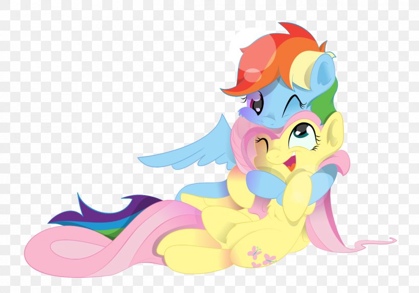 Fluttershy Rainbow Dash Pony Horse, PNG, 1371x960px, Fluttershy, Art, Cartoon, Fan Art, Fan Fiction Download Free