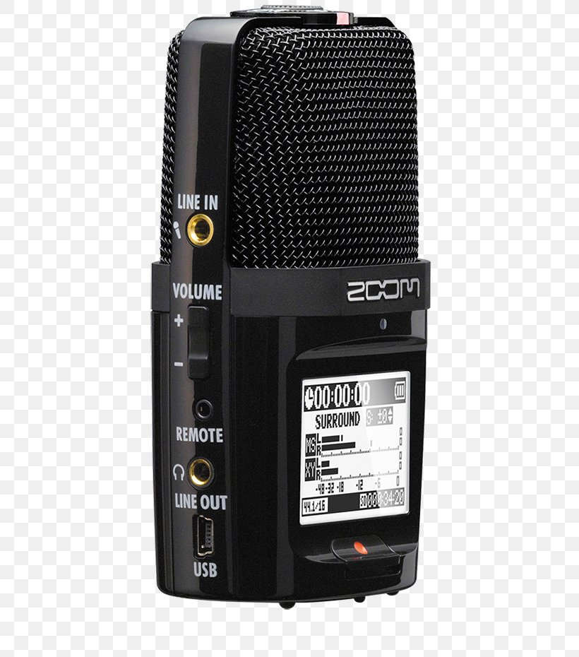 Microphone Digital Audio Zoom H2n Handy Recorder Zoom H2 Handy Recorder Zoom Corporation, PNG, 400x930px, Watercolor, Cartoon, Flower, Frame, Heart Download Free
