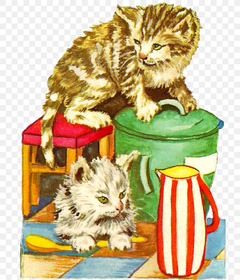 Kitten Cat Clip Art Christmas Whiskers Clip Art, PNG, 734x959px, Kitten, Antique, Book, Carnivoran, Cat Download Free