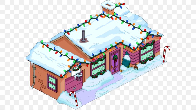 The Simpsons: Tapped Out Gingerbread House Reverend Lovejoy Milhouse Van Houten, PNG, 608x462px, Simpsons Tapped Out, Building, Chief Wiggum, Christmas Day, Christmas Decoration Download Free