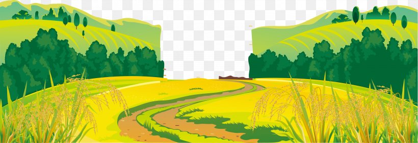 Windmill Farm Landscape, PNG, 4155x1430px, Windmill, Acrylic Paint, Art, Cartoon, Commodity Download Free
