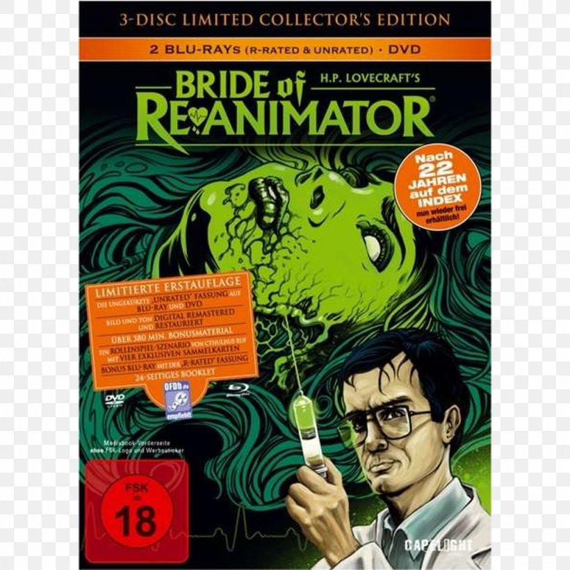 Blu-ray Disc Re-Animator Splatter Film DVD, PNG, 1024x1024px, Bluray Disc, Brian Yuzna, Comic Book, Comics, Disk Download Free