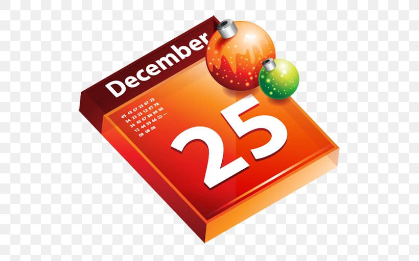 Calendar 25 December Christmas, PNG, 512x512px, Calendar, Brand, Calendar Date, Christmas, December Download Free