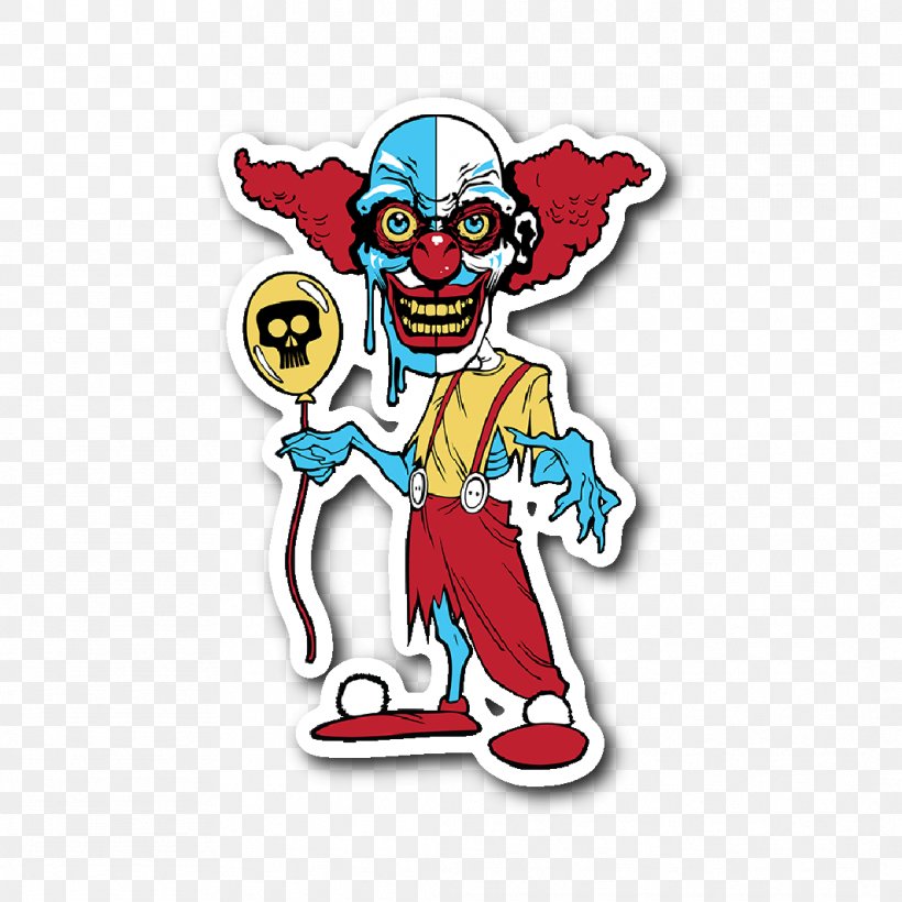 Evil Clown It Horror Sticker, PNG, 1064x1064px, Clown, Art, Artist, Cartoon, Character Download Free