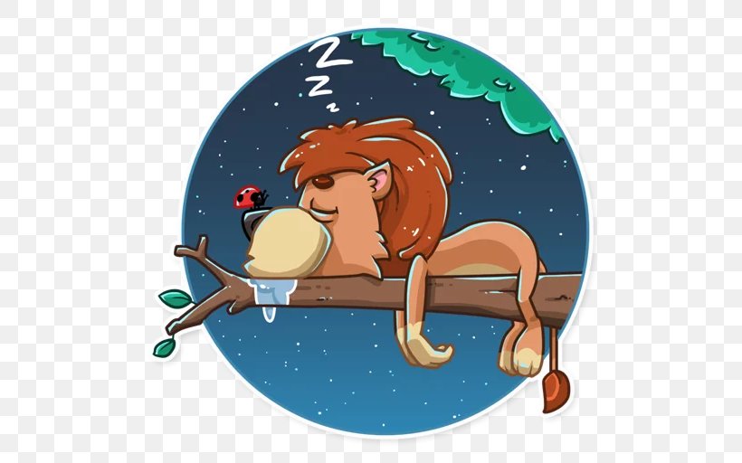 Sticker Telegram Lion Mammal Clip Art, PNG, 512x512px, Sticker, Art, Cartoon, Fictional Character, Legendary Creature Download Free