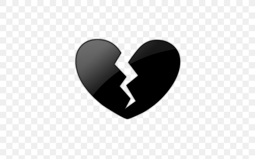 Broken Heart Emoji Clip Art, PNG, 512x512px, Broken Heart, Black, Black And White, Brand, Color Download Free