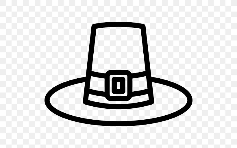 Pilgrim's Hat Thanksgiving Day Computer Icons Clip Art, PNG, 512x512px, Hat, Black And White, Capotain, Costume, Headgear Download Free