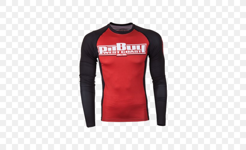 Long-sleeved T-shirt American Pit Bull Terrier Long-sleeved T-shirt Rash Guard, PNG, 500x500px, Sleeve, American Pit Bull Terrier, Brand, Clothing, Halftone Download Free